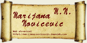 Marijana Novićević vizit kartica
